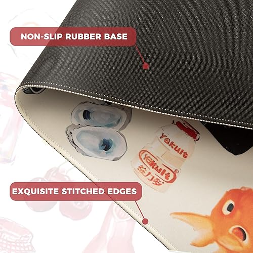 Miniatura 4 de iCasso - Alfombrilla de escritorio para teclado y mouse, alfombrilla grande para mouse, almohadilla de escritorio, alfombrilla antideslizante grande