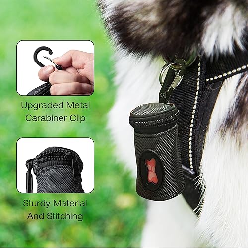 Miniatura 3 de 120 bolsas para excrementos de perro con dispensador, a prueba de fugas, extragruesas y fuertes, bolsas de basura para mascotas para pasear perros,