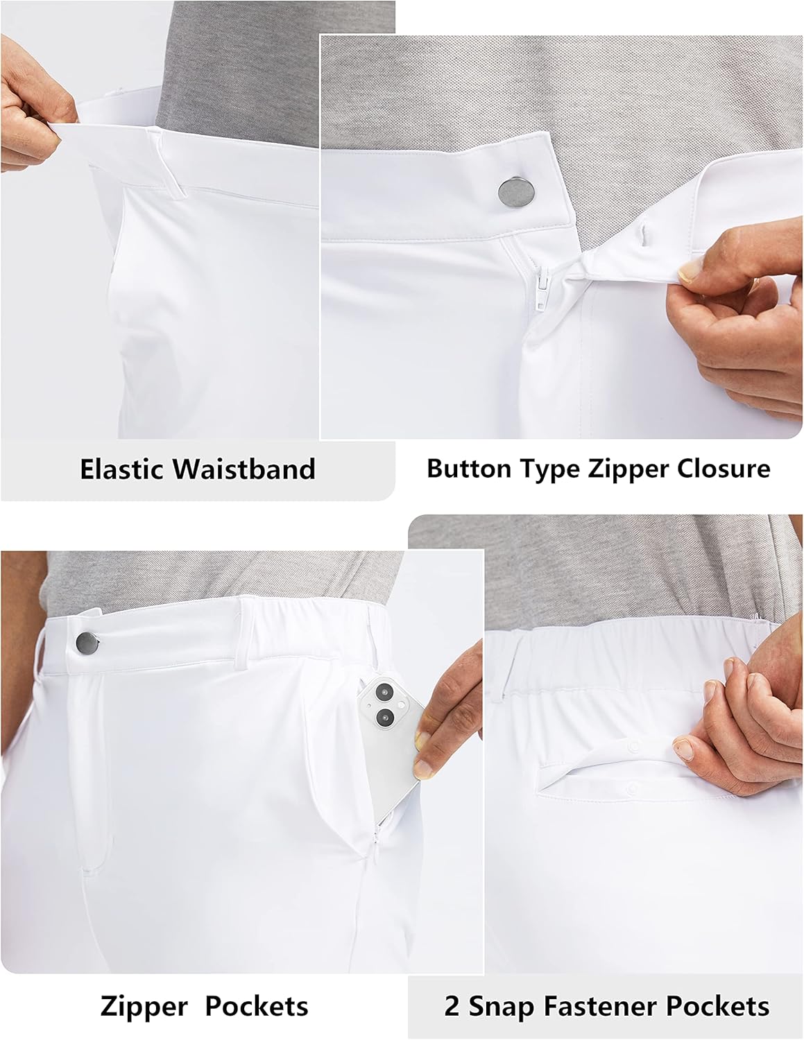 Soothfeel Men's Golf Joggers Pants with 5 Pockets Slim Fit Stretch Sweatpants Running Travel Dress Work Pants for Men - Image 4