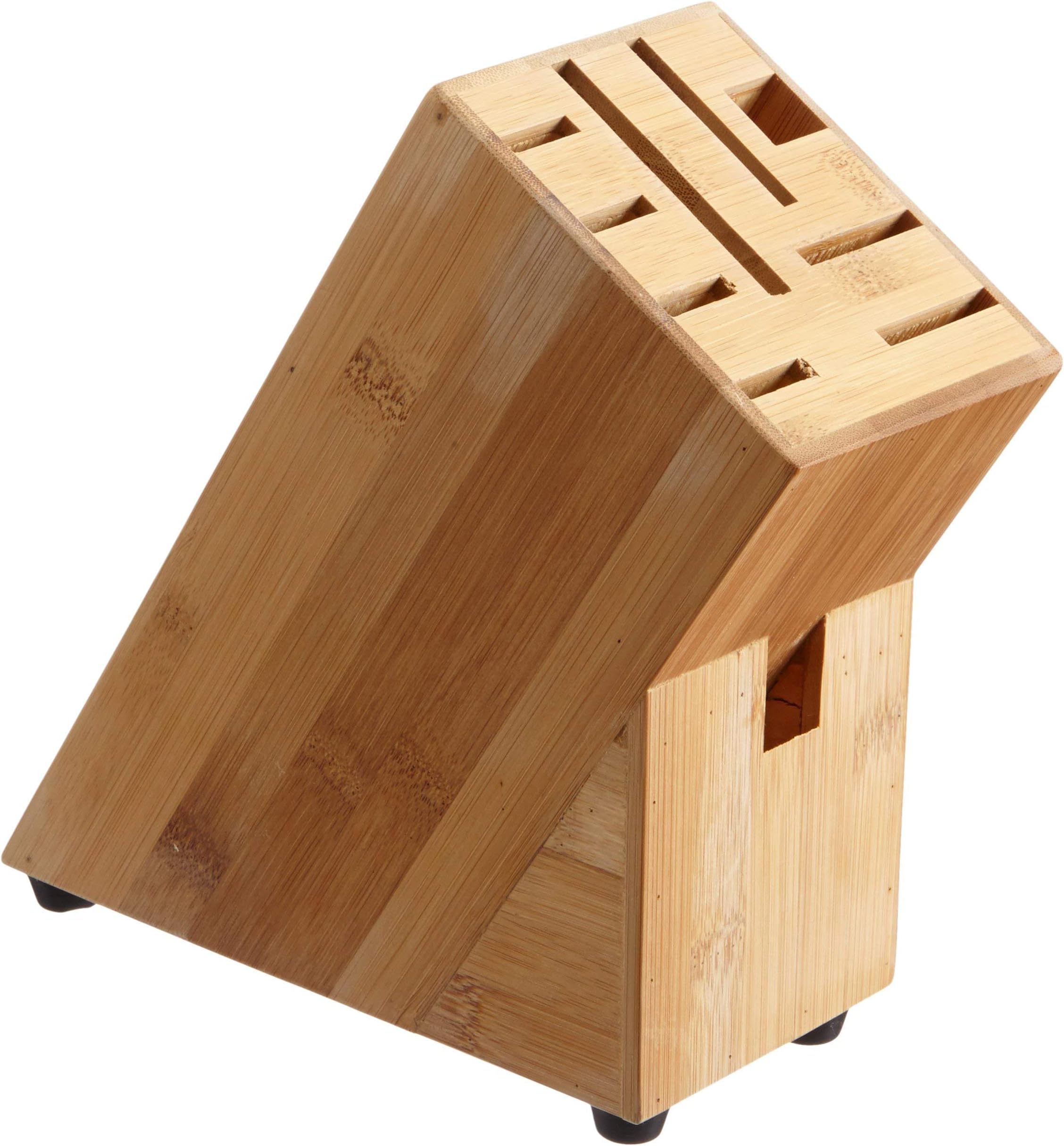 ZellerKnife Block 19x9x21 cm Out of Bamboo, Multi-Colour