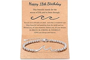 Inspired 18th Birthday Gifts for Girls - "Through the Waves of Life" Bangle Bracelet