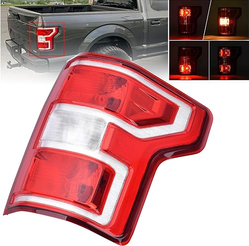 Miniatura 8 de Luz trasera de freno del lado del conductor izquierdo, lámpara trasera compatible con Ford F150 F-150 2018 2019 2020, reemplazo JL3Z13405H