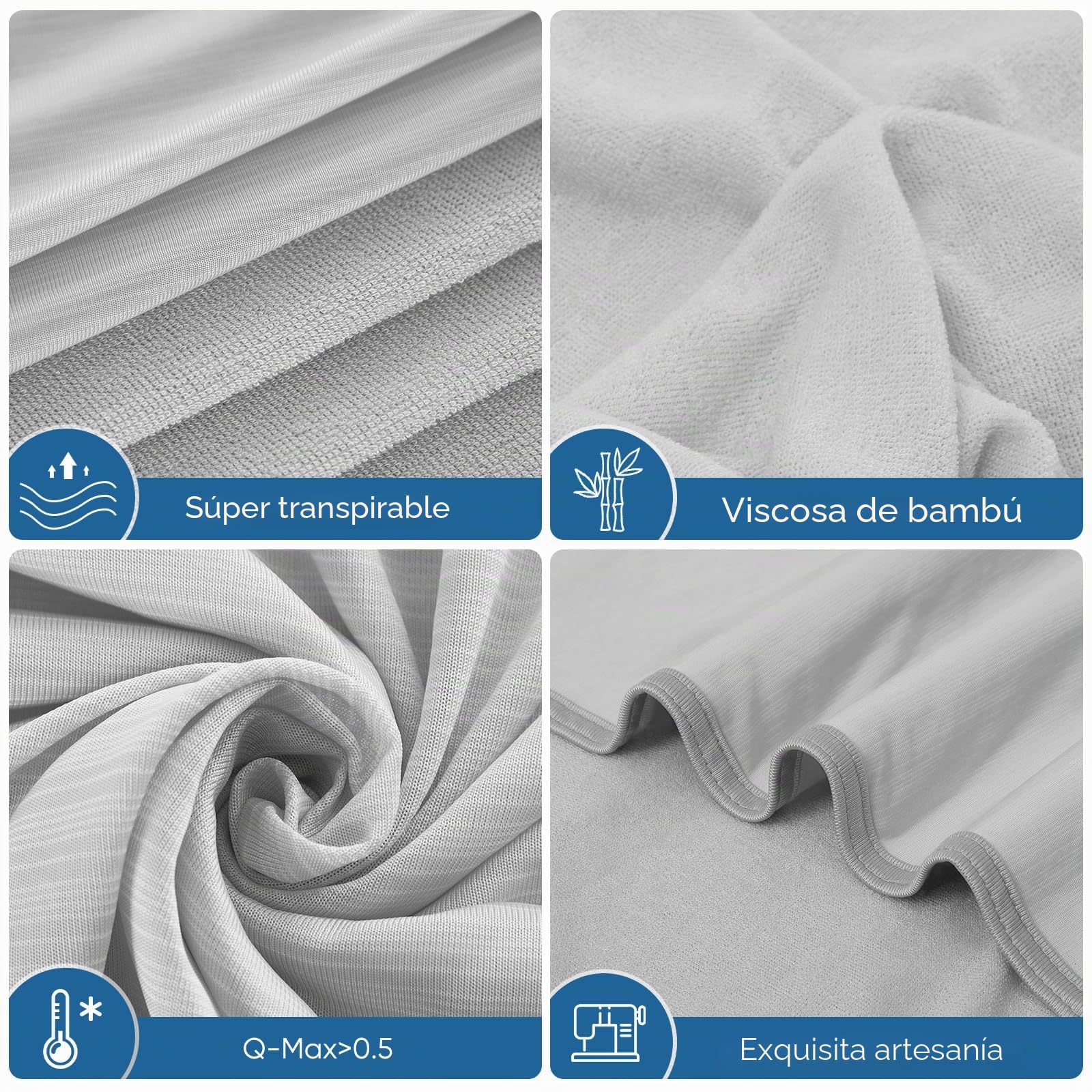 Marchpower Manta Verano Fresco-Gris, 200×220cm | ARC-Chill 3.0, con Fibra de Enfriamiento Japonesa Q-MAX>0.5,Transpirable Suave,Anti Estático,9 Caras,Alivia Sudor