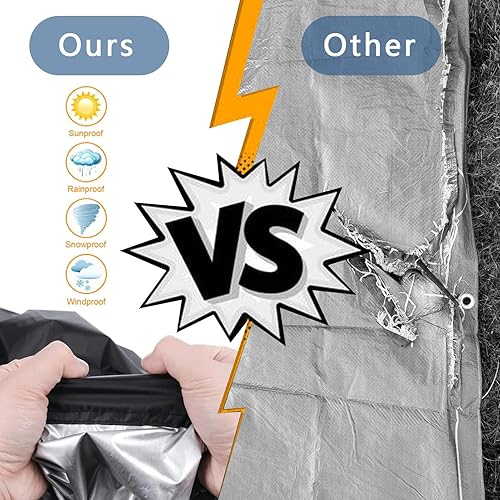 Miniatura 4 de YUFYIG 7x12ft Heavy Duty Tarp Cover, Black Multi Purpose Thick, Waterproof Tarp Cover, for Roof, Camping, Pool, Durable, Rip & Tear Proof, 20mil