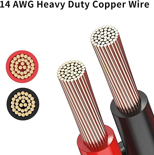 Miniatura 3 de Cable divisor en Y para encendedor de cigarrillos para automóvil, YACSEJAO 14 AWG 2 pies, 12 V24 V, 1 a 2, cable de extensión de 2 vías