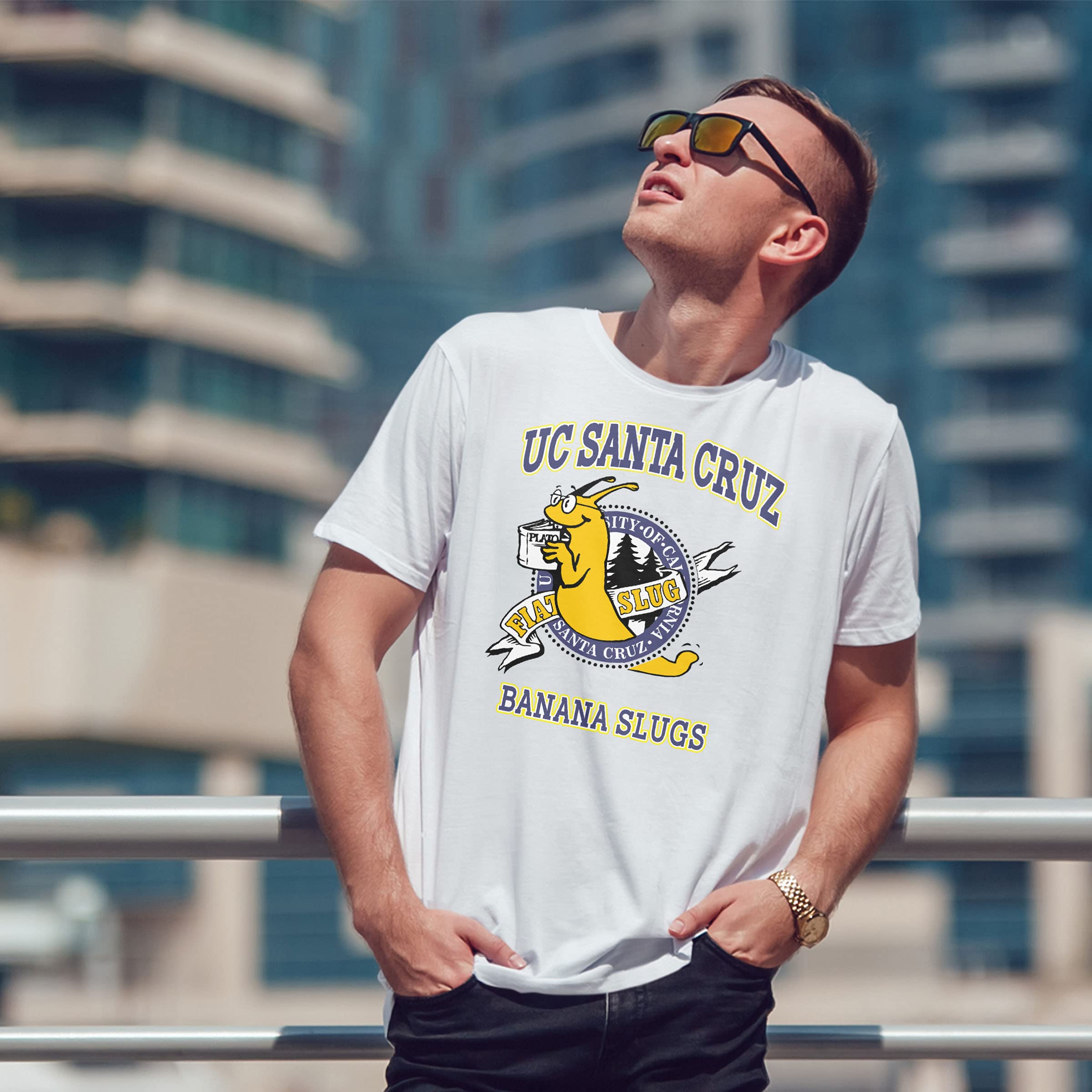 UC 1997 Santa Cruz Banana Slugs Vincent Vega T-shirt męski