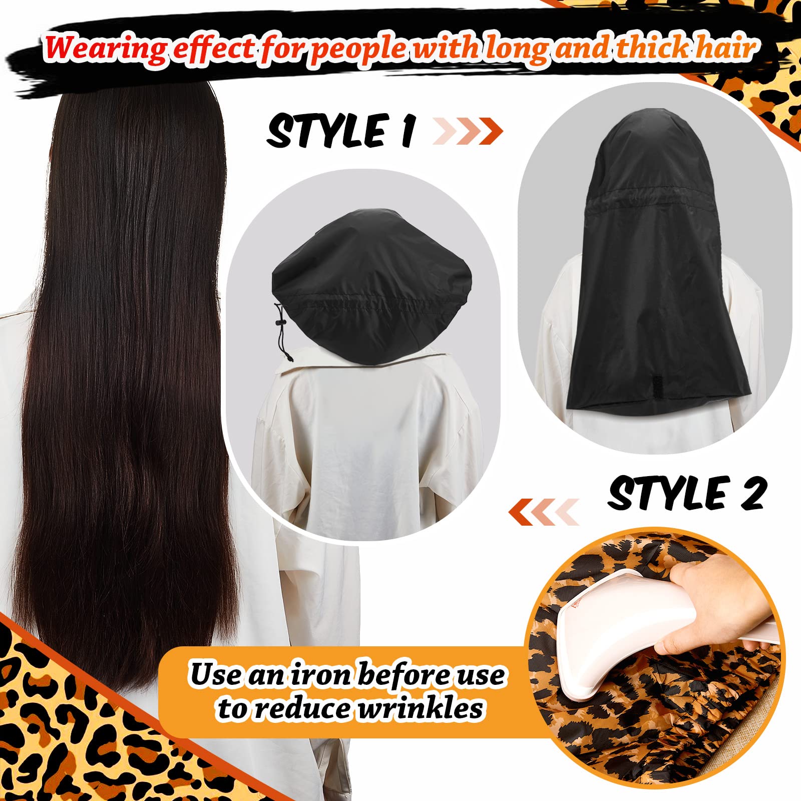 Wash Shower Cap Waterproof Bonnet For Long Braids Dreadlocks Women Extra Large