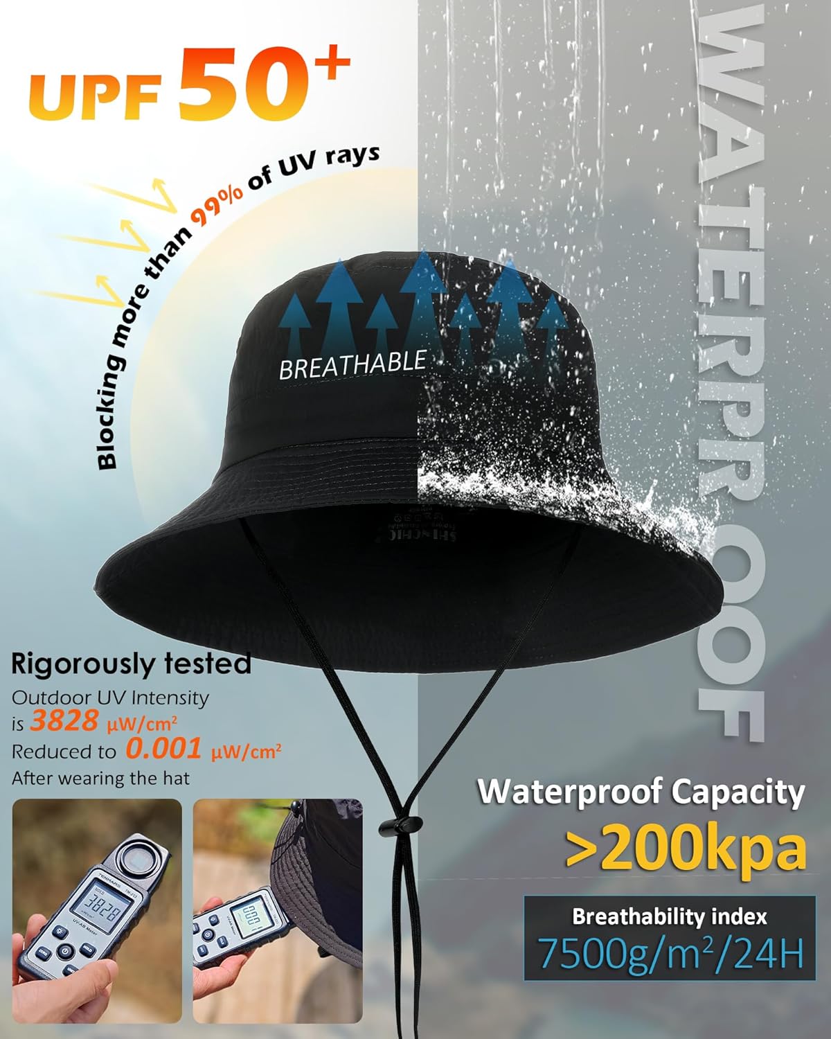 HJZHII Chapeau Cloche D'extérieur Pour Femme - Imperméable