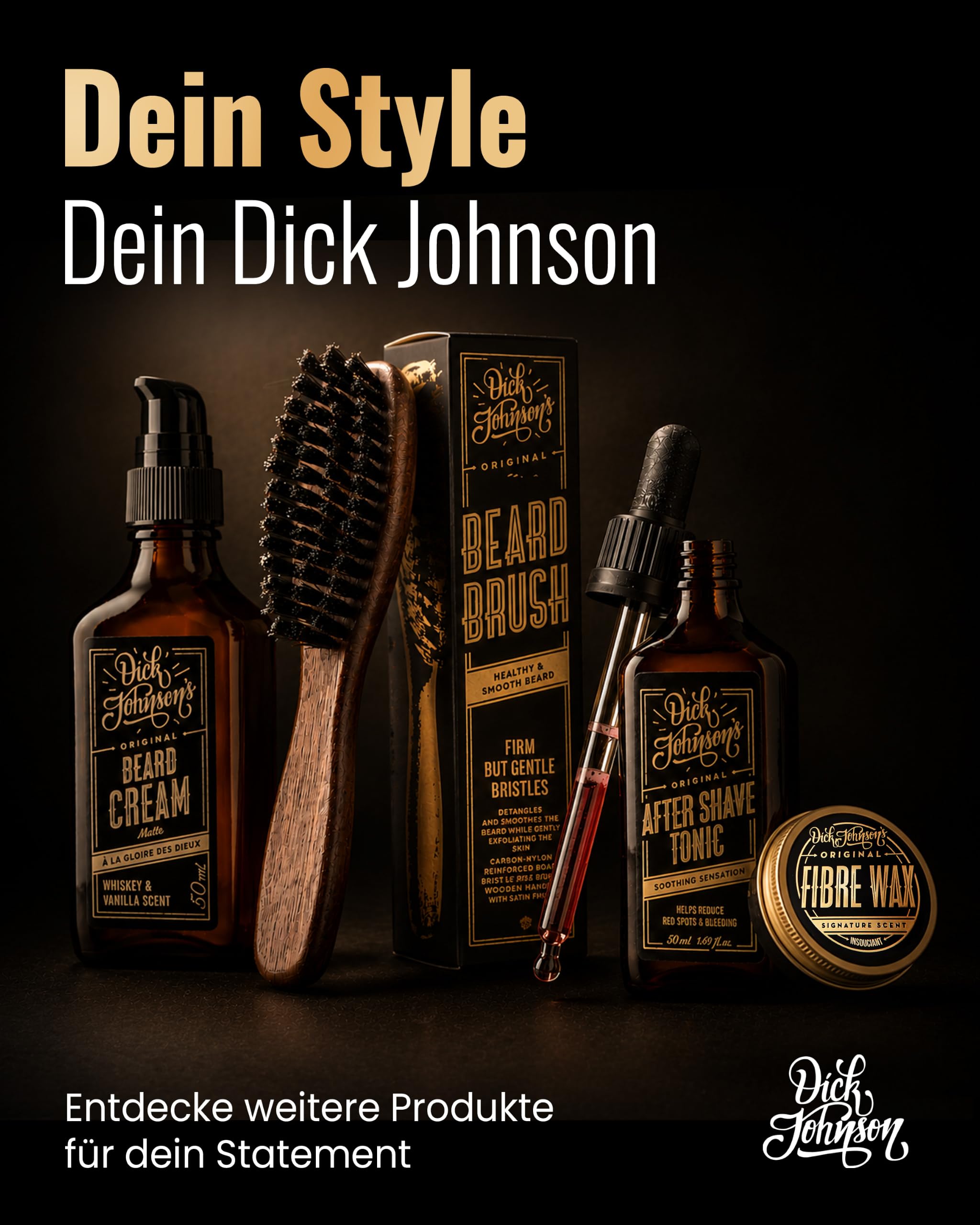 Dick Johnson Eau de Parfum Herren 50 ml – Parfüm Männer mit Whiskey Vanille-Duft – Signature Serpent Herrenduft intensiv maskulin – Parfum Geschenk für Männer – Eau de Parfum Made in Finnland