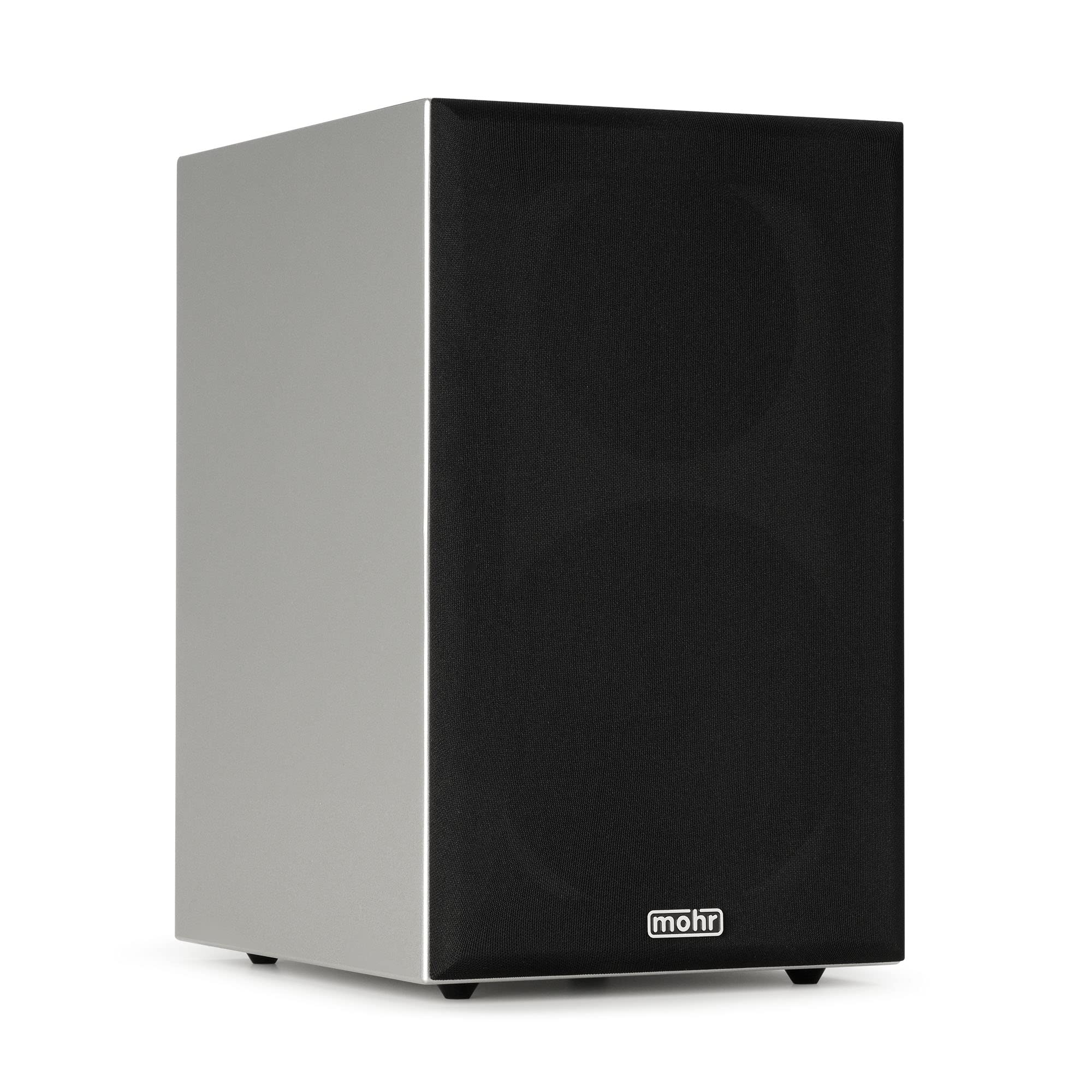 mohr 1 Paar Kompaktlautsprecher Shine 3 Silber HiFi Regallautsprecher in Klavierlack Optik Hochglanz