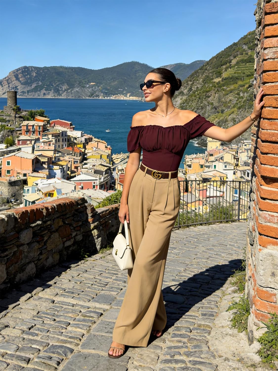 Scarlet Darkness Women Renaissance Shirt Off Shoulder Flutter Short Sleeve Top Summer Square Neck Peasant Blouse - Image 5