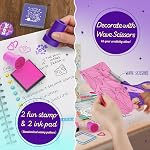2-Pack Mega DIY Journal Kit - Gifts for Girls Ages 8 9 10 11 12 13 14 Year Old - Birthday Gifts for Girls, Arts & Crafts Kit for Kids, Teen Girl Trendy Stuff - Scrapbook & Diary Set