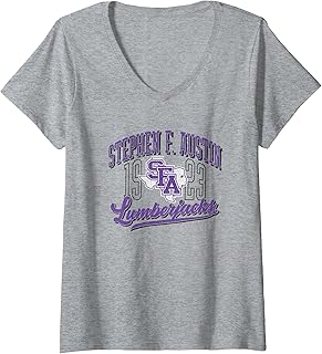 Women's Stephen F. Austin State Lumberjacks Vintage Script V-Neck T-Shirt