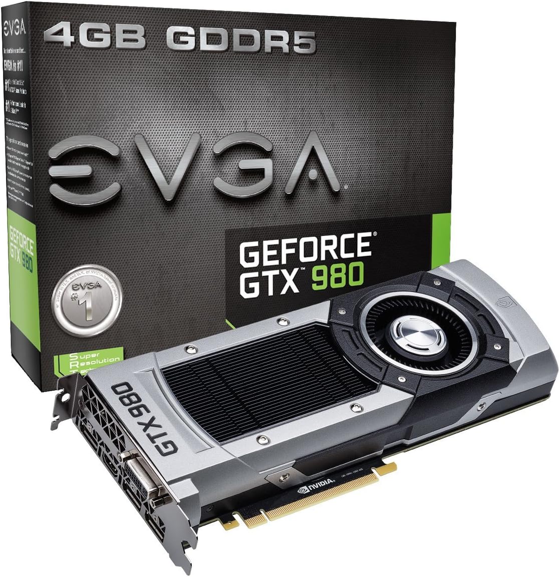 EVGA GeForce GTX 980 4GB GAMING,Silent Cooling Graphics Card 04G-P4-2980-KR (Renewed)