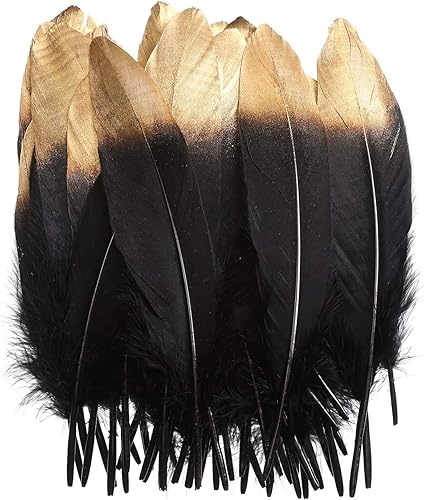 50 plumas de ganso bañadas en oro, coloridas plumas de ganso bañadas en plata, 6-8 pulgadas de longitud para manualidades, hogar, fiesta, boda,