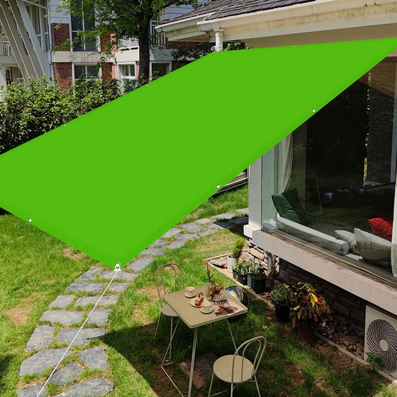 Sonnensegel Rechteck 2,5x9 M – Wasserdicht, UV-Schutz 98%, Inkl. Befestigungs-Kit Für Garten & Terrasse