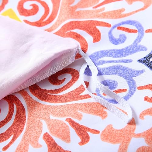 Miniatura 8 de Softta Juego de ropa de cama vintage, tamaño King, funda de edredón de 3 piezas, diseño floral, redondo, compacto, bohemio, 100% algodón egipcio,
