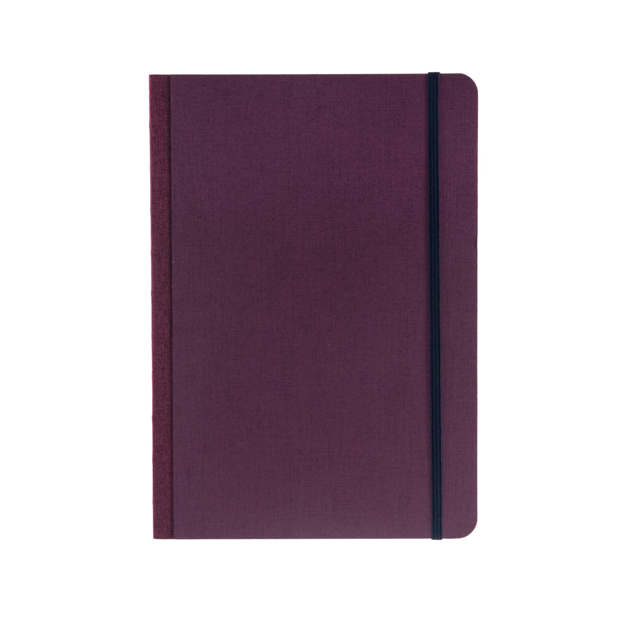 Fabriano Ecoqua Plus Fabric-Bound Notebook, 5.8" x 8.3", A5, Lined, Wine