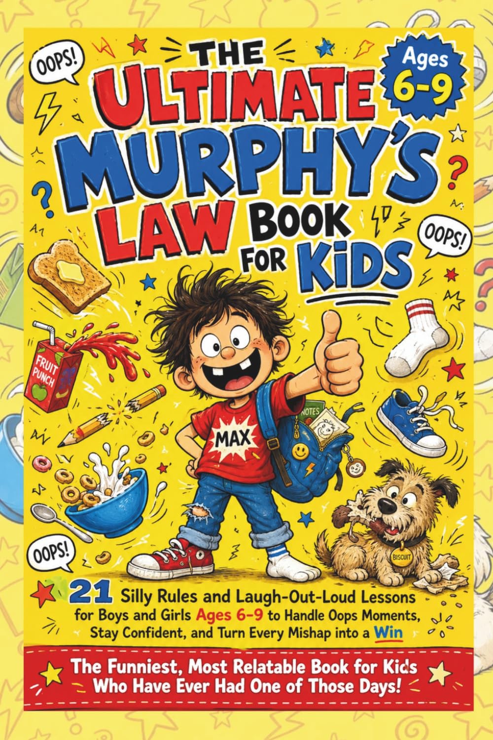 THE ULTIMATE MURPHY'S LAW BOOK FOR KIDS: 21 Silly Rules and Laugh-Out-Loud Lessons for Boys and Girls Ages 6–9 to Handle Oops Moments, Stay Confident, and Turn Every Mishap into a Win