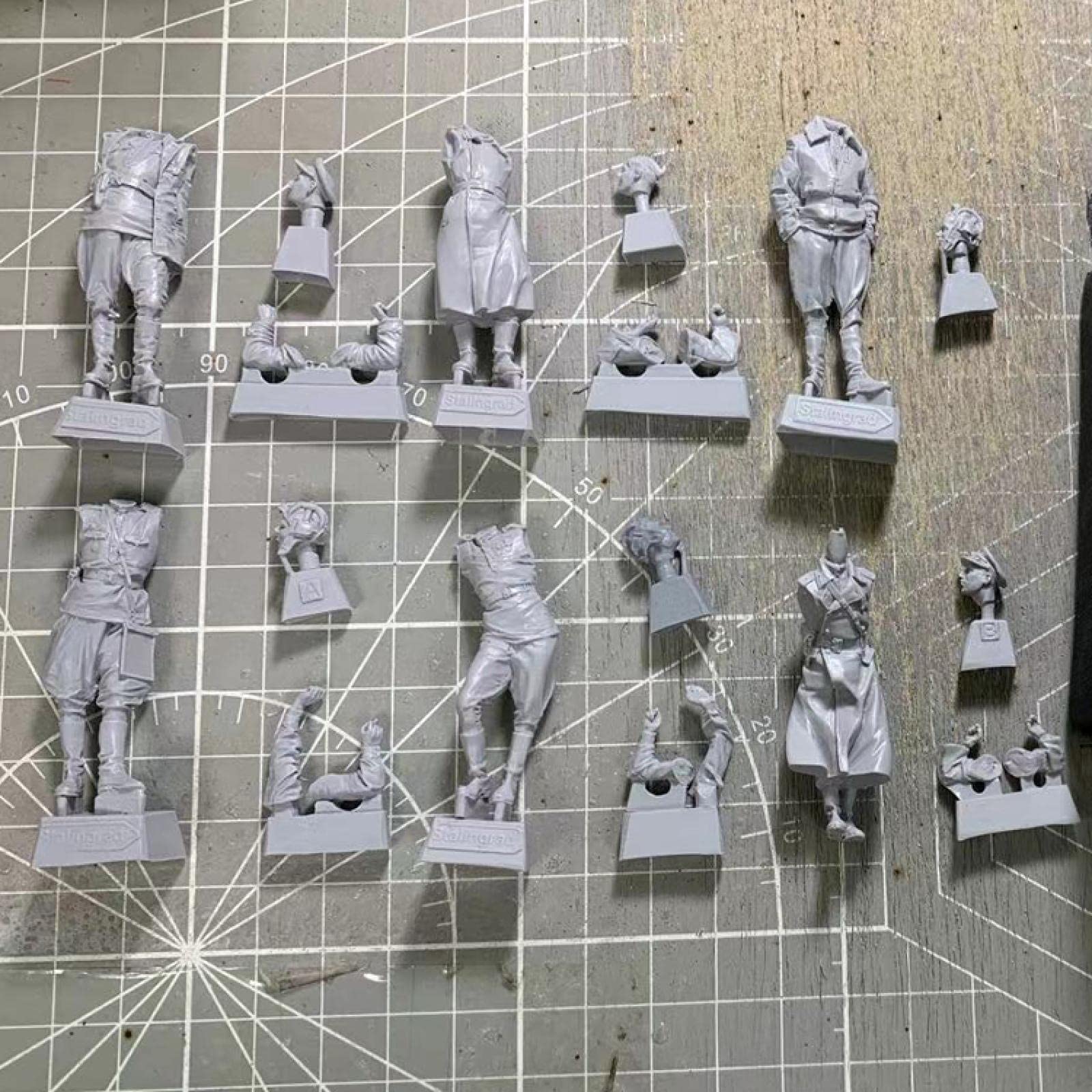 Kit 3 Soldats Équipage Char Allemand 1/35 Seconde Guerre Mondiale - Modèle Résine Non Peint Non Assemblé