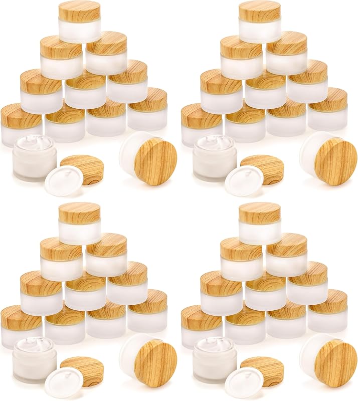 ZENFUN Frascos Cosméticos de Vidro com Tampa Plástica, 50 mL, 16 Unidades