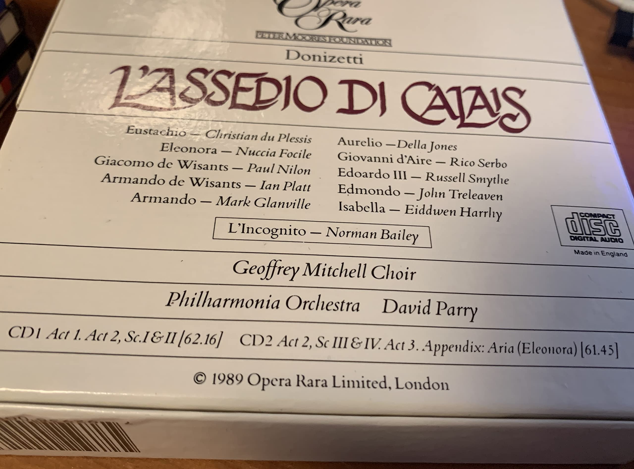 Donizetti: L'Assedio Di Calais (Gesamtaufnahme)