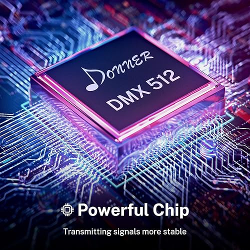 Miniatura 7 de Donner DMX512 Controlador inalámbrico Dfi DJ 24G DMX inalámbrico 7 receptores versión corta y 1 transmisor etapa control de iluminación 8 piezas
