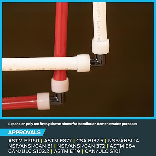 Miniatura 6 de SharkBite Acoplamiento de expansión de polietileno de 1/2 pulgada para tubería PEX-A, fabricado en los Estados Unidos, paquete de 5, accesorios de