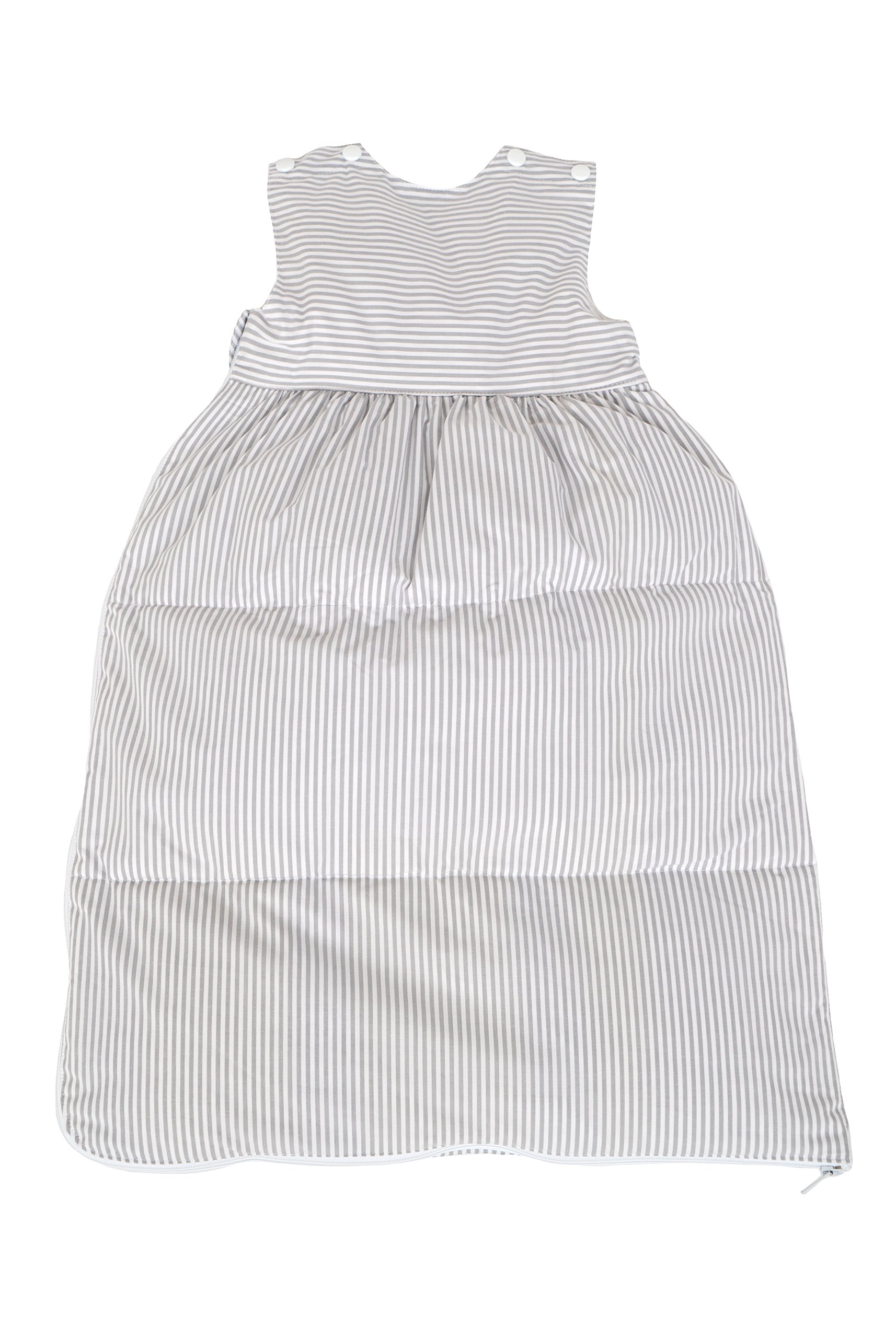 Śpiwór niemowlęcy puchowy "paski klasyczny" śpiwór dziecięcy - szary - 60 cm