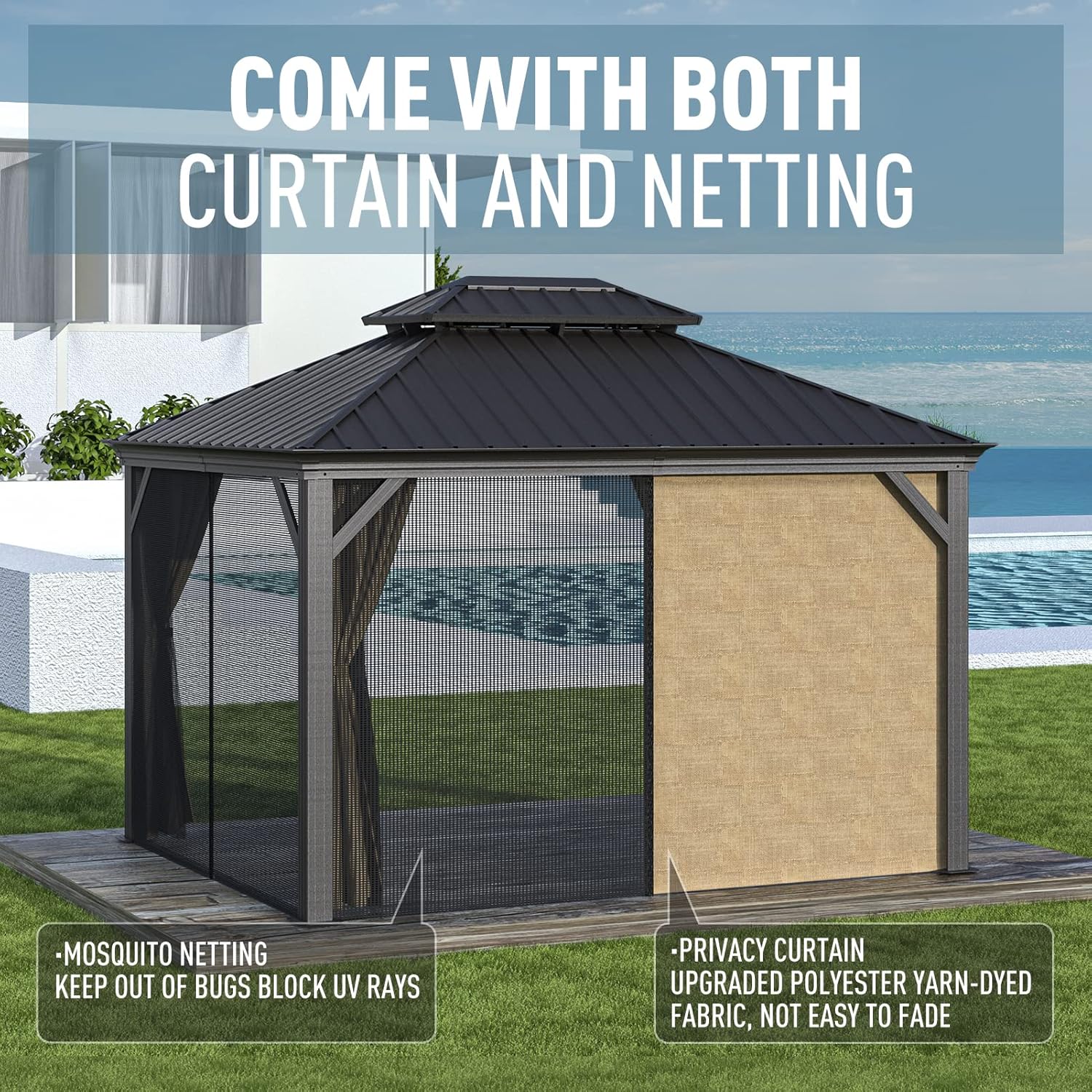 Diagram showing the structural components of the gazebo during assembly