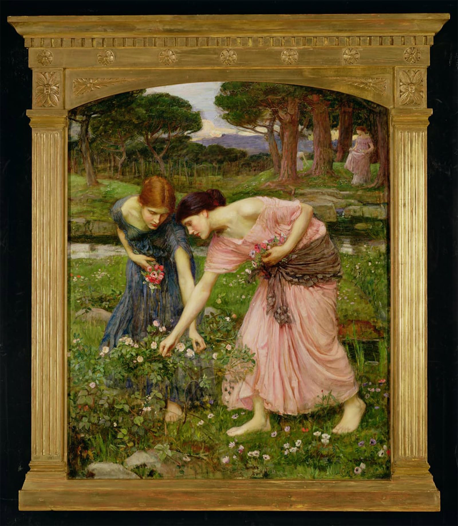 ARTXLXXBN Famous Print Painting Colorful Art Print Flora by John William Waterhouse Canvas Art Decorations for Home Decor 60x90cm