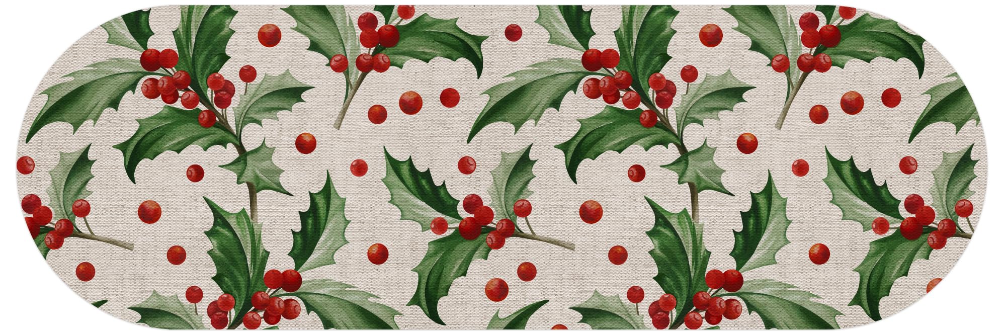 Round Holly Table Runner 30x90cm
