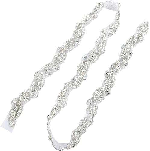 ShiDianYi 190528S - Cinturón para vestido de novia con diamantes de imitación cinturón de cristal para vestido formal