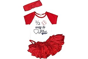 Girls Half Birthday Half Way to First 1/2 Way to First Baseball...