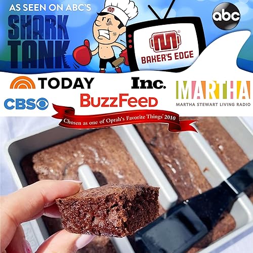 Miniatura 4 de Molde Baker's Edge para brownie El Original revestimiento antiadherente duradero, estructura de aluminio fundido de calibre pesado, 9 x 12