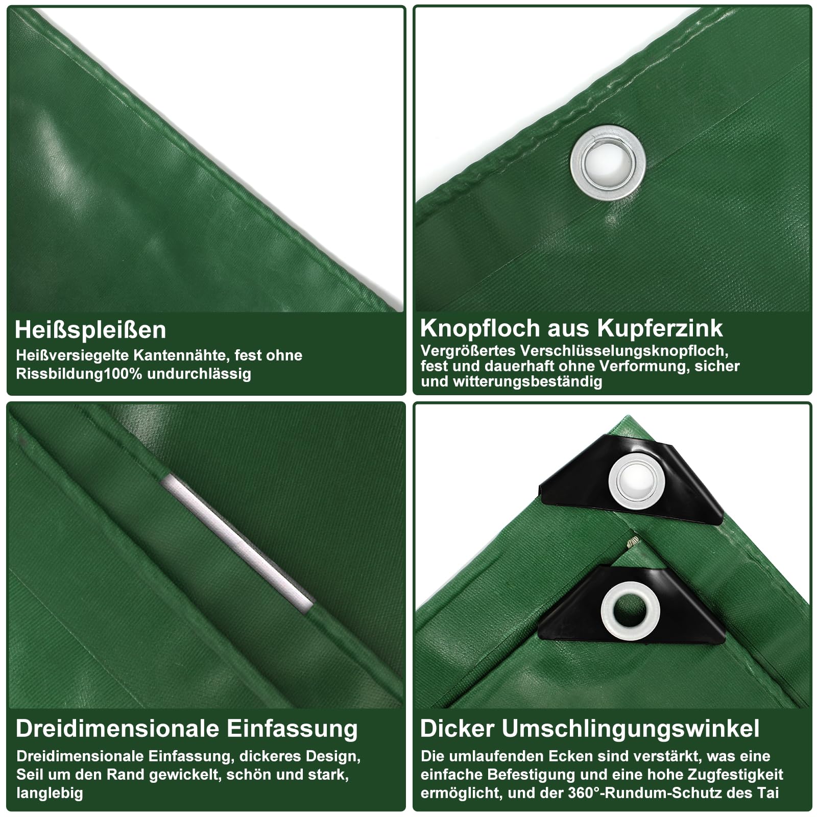 Afdekzeil, 520g/m² 4x8m met ingestanste ringen, waterdicht en scheurvast, premium pvc-zeil, universeel, geschikt voor vrachtwagen, zwembad, tuinmeubelen en tuinzeil,Transparant