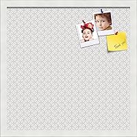 Vista 155 de PinPix Tablero de anuncios de corcho de 12 x 12 pulgadas. Este tablero decorativo enmarcado viene con diseño de círculos B W y un marco blanco