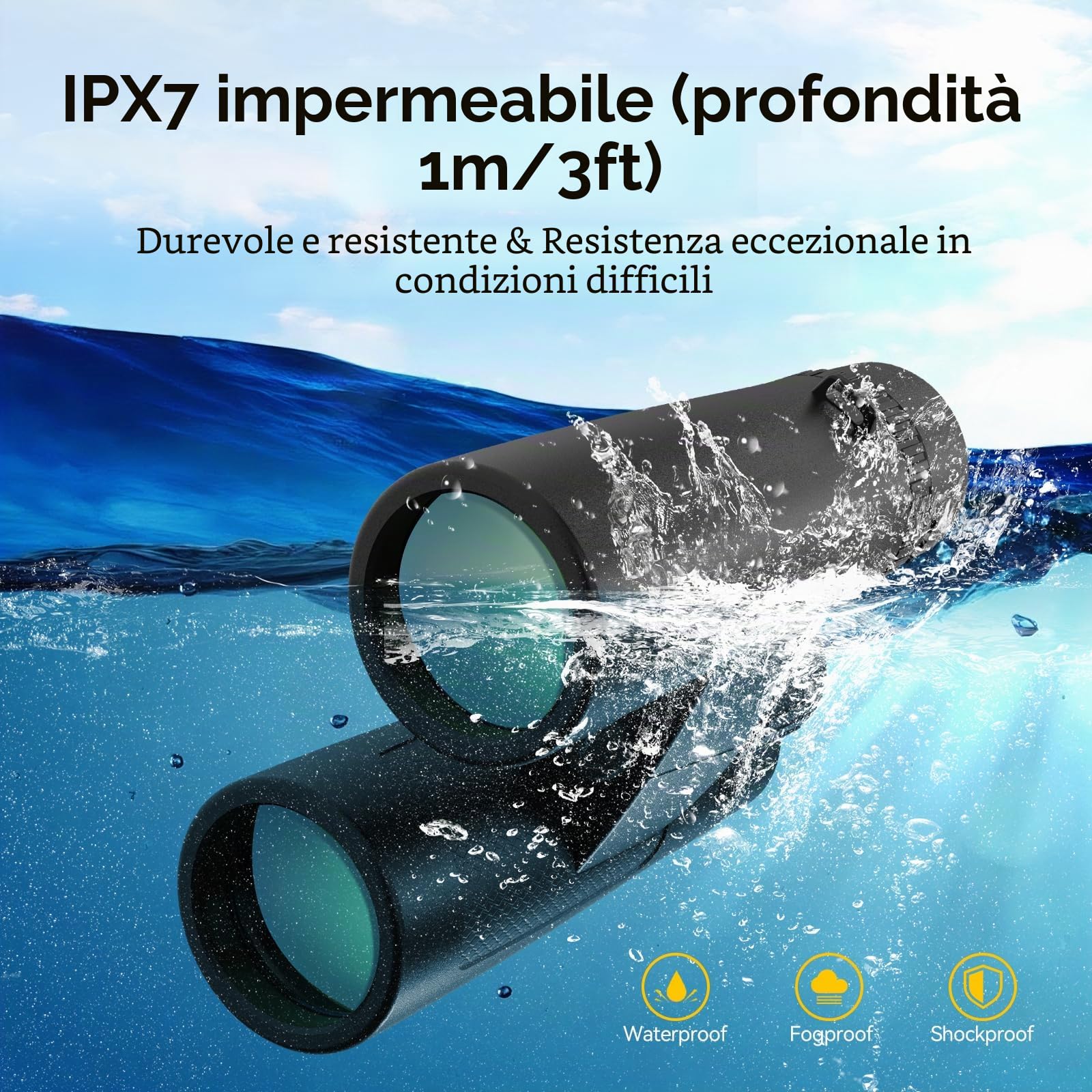 SVBONY Binocolo SV202 8x42 ED, binocolo con lenti a dispersione extra-bassa per birdwatching, BAK4 e FMC Optic System, ampio angolo di visione, impermeabile IPX7 per uso in tutte le condizioni