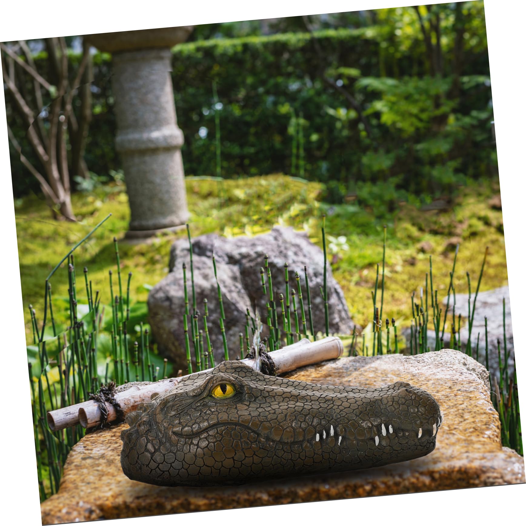 TOYANDONA Decorazione Per Acquario in Resina Testa Finta Per Giardino Ornamento Da Tavolo Per Esterni Accessorio Decorativo Sicuro e Durevole