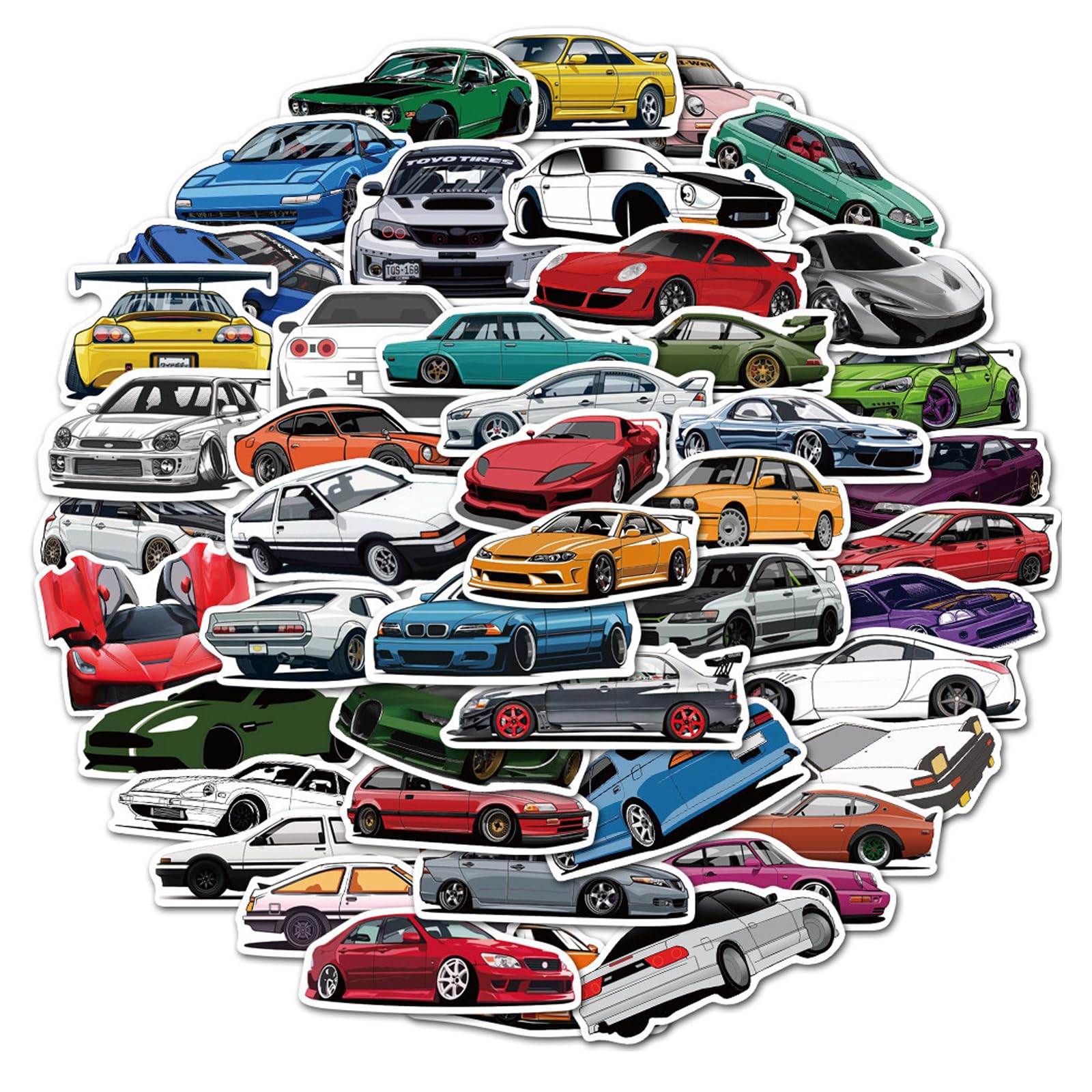 100 Autocollants Déco Pour Vélo, Voiture, Moto, Ordinateur - Papier Haute Qualité, Motifs Variés