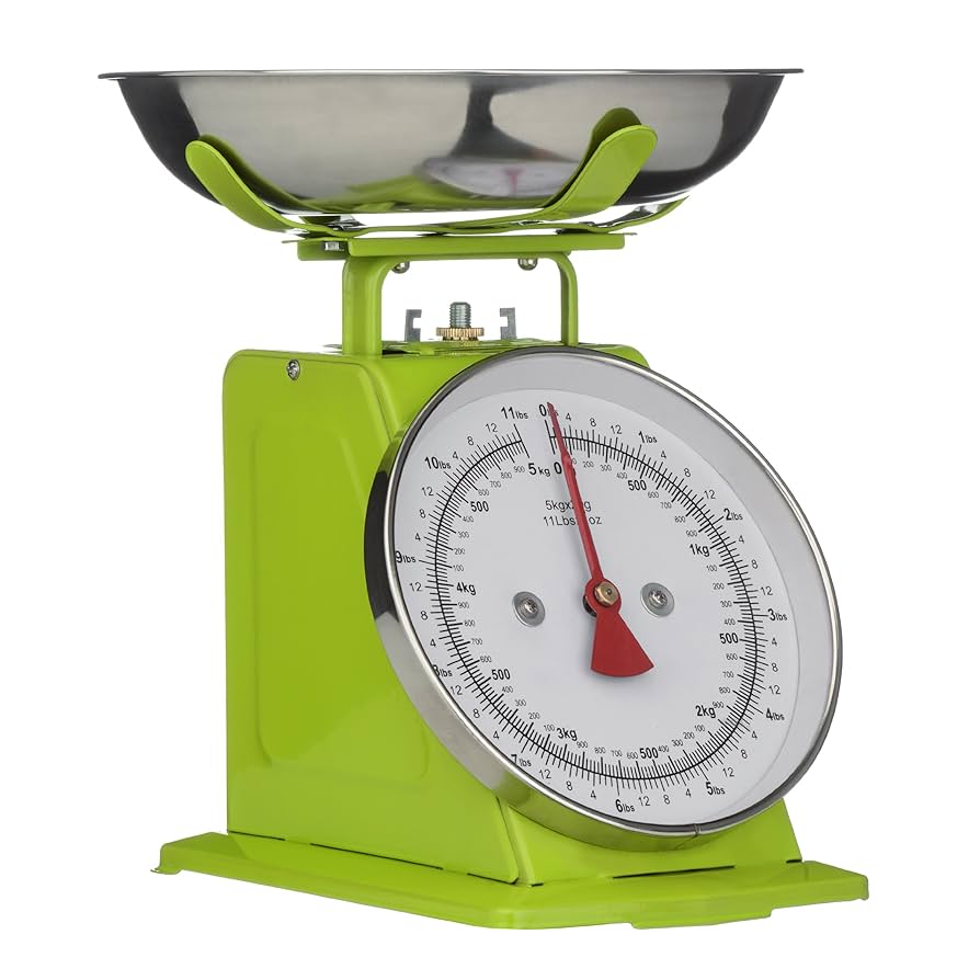 Aazon.co: Preier Housewares Retro Kitchen Scales With Bowl Stainless Steel Food Cooking