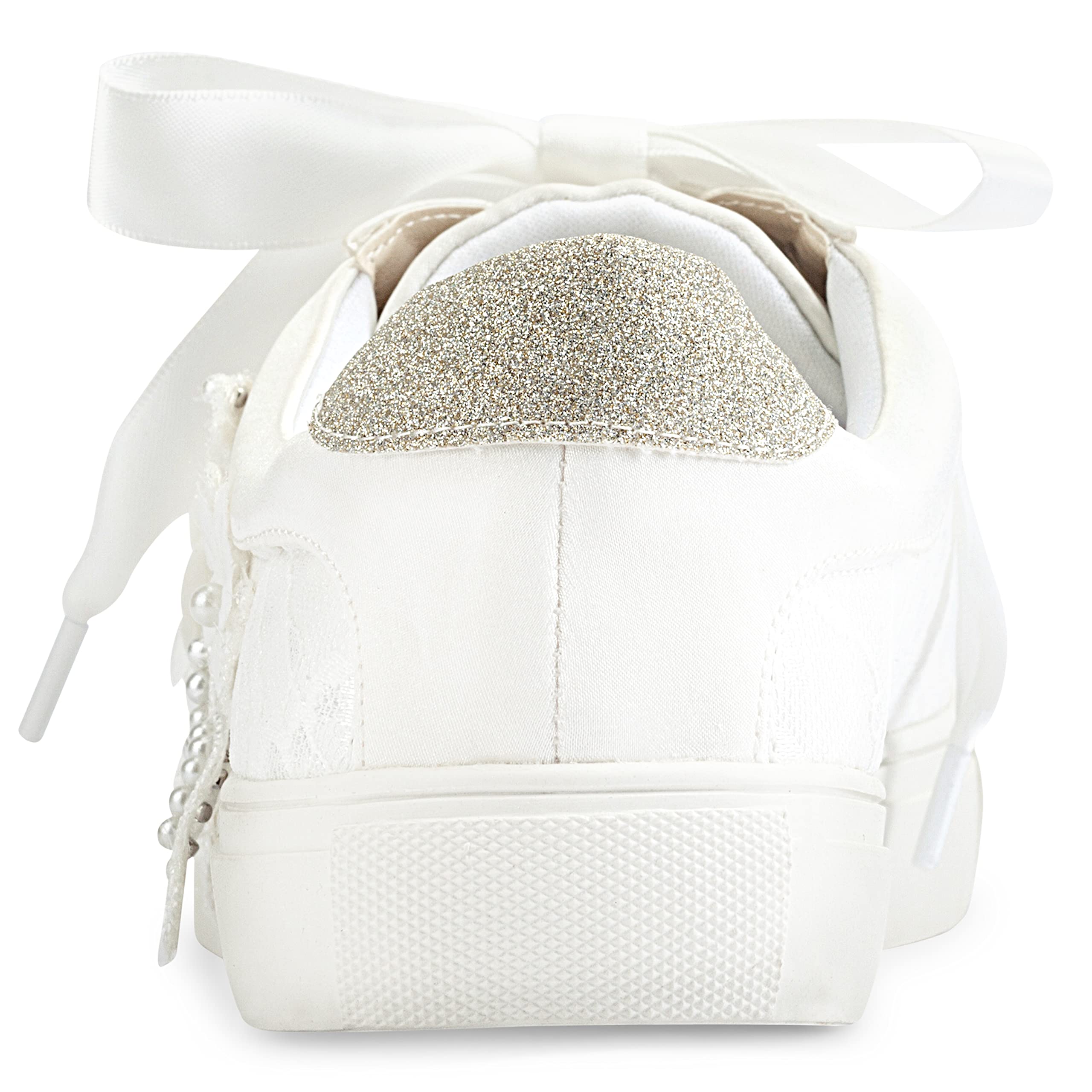 JIAJIA 8837A Scarpe da Sposa Scarpe da Ginnastica Appartamenti Sposa Tennis Scarpe Pizzo Scarpe da Ginnastica