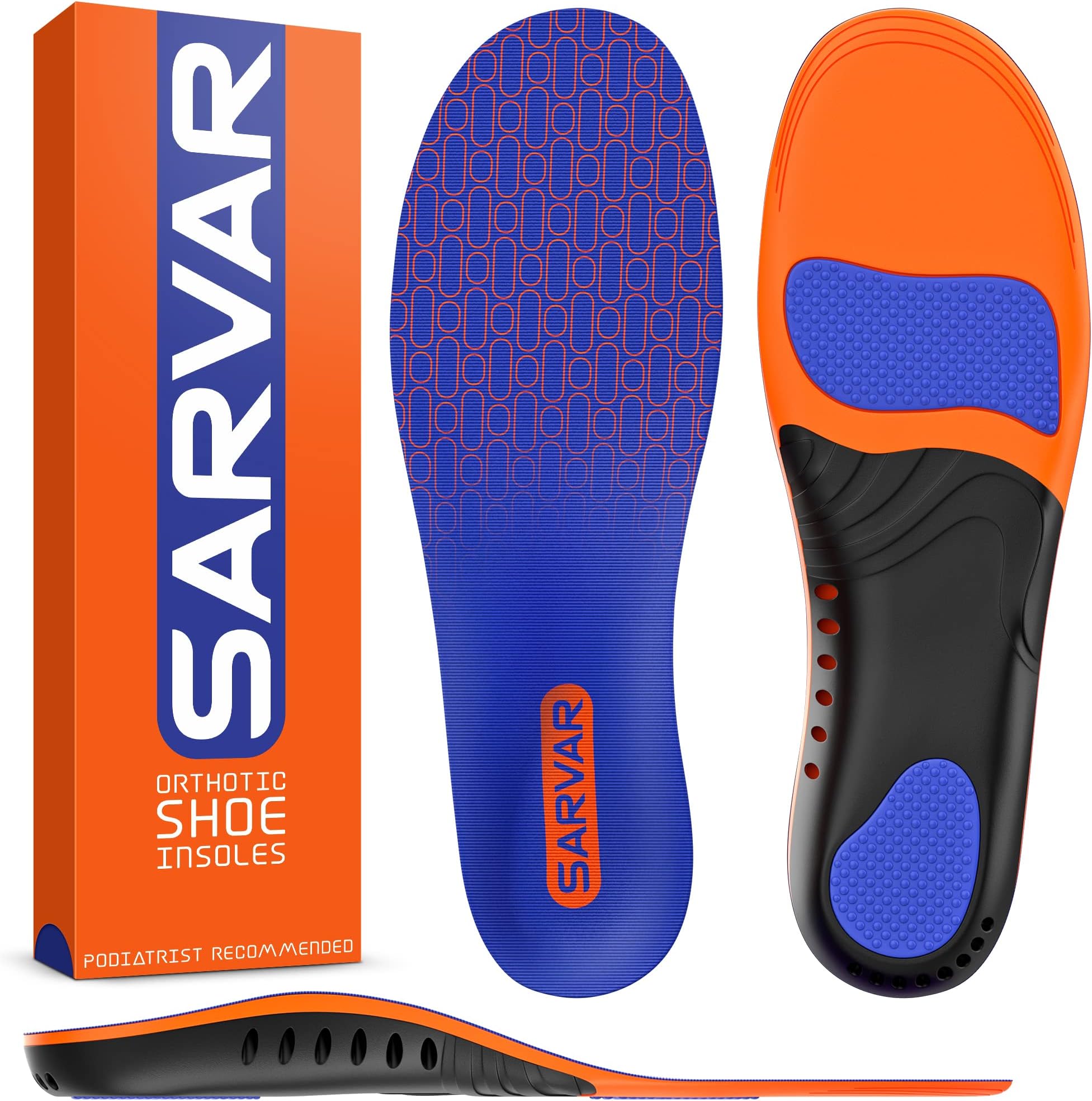 Amazon.com: Arch Support Insoles for Men and Women Shoe Inserts ...
