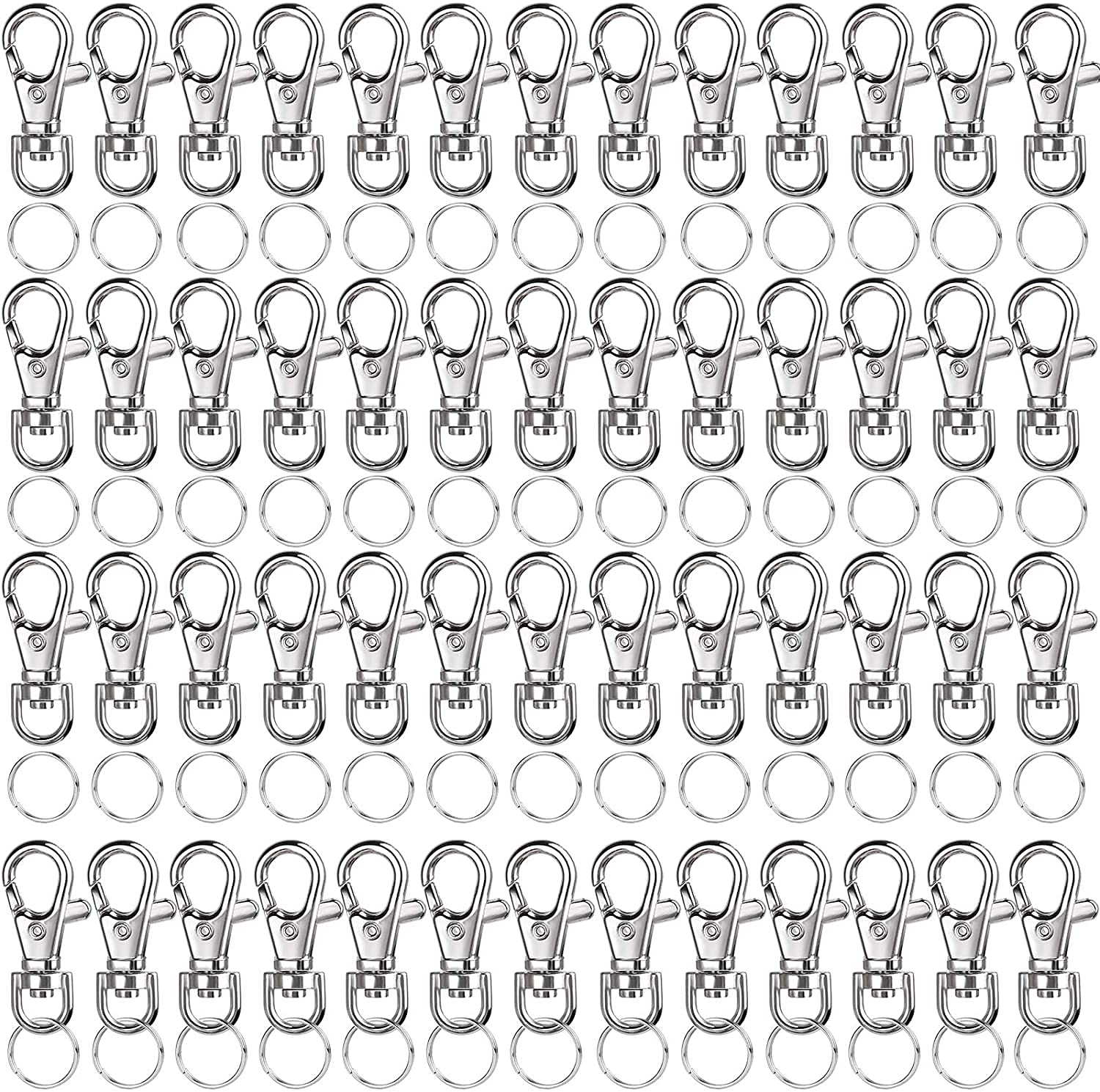 Sponsored Ad – LEOBRO 120Pcs Lobster Clasps with Key Ring, Keyring Making Kit 60PCS Metal Lobster Clasp Swivel and 60PCS Key Ring Hoop for Keychains, Jewellery Making, Lanyard, Key, Charm, Art Crafts…