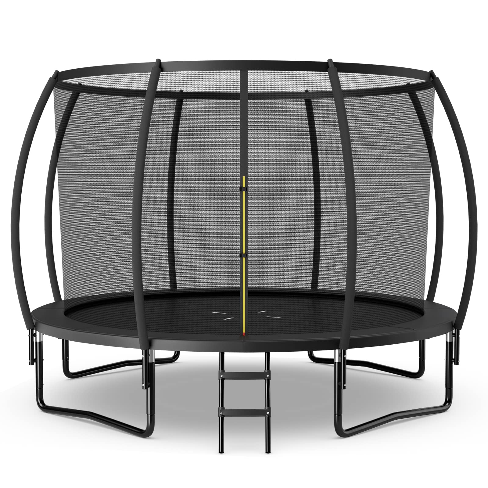 Giantex Trampoline for Kids, ASTM Approved Outdoor Large Trampoline with Net, Ladder, Rustproof Galvanized Steel Frame