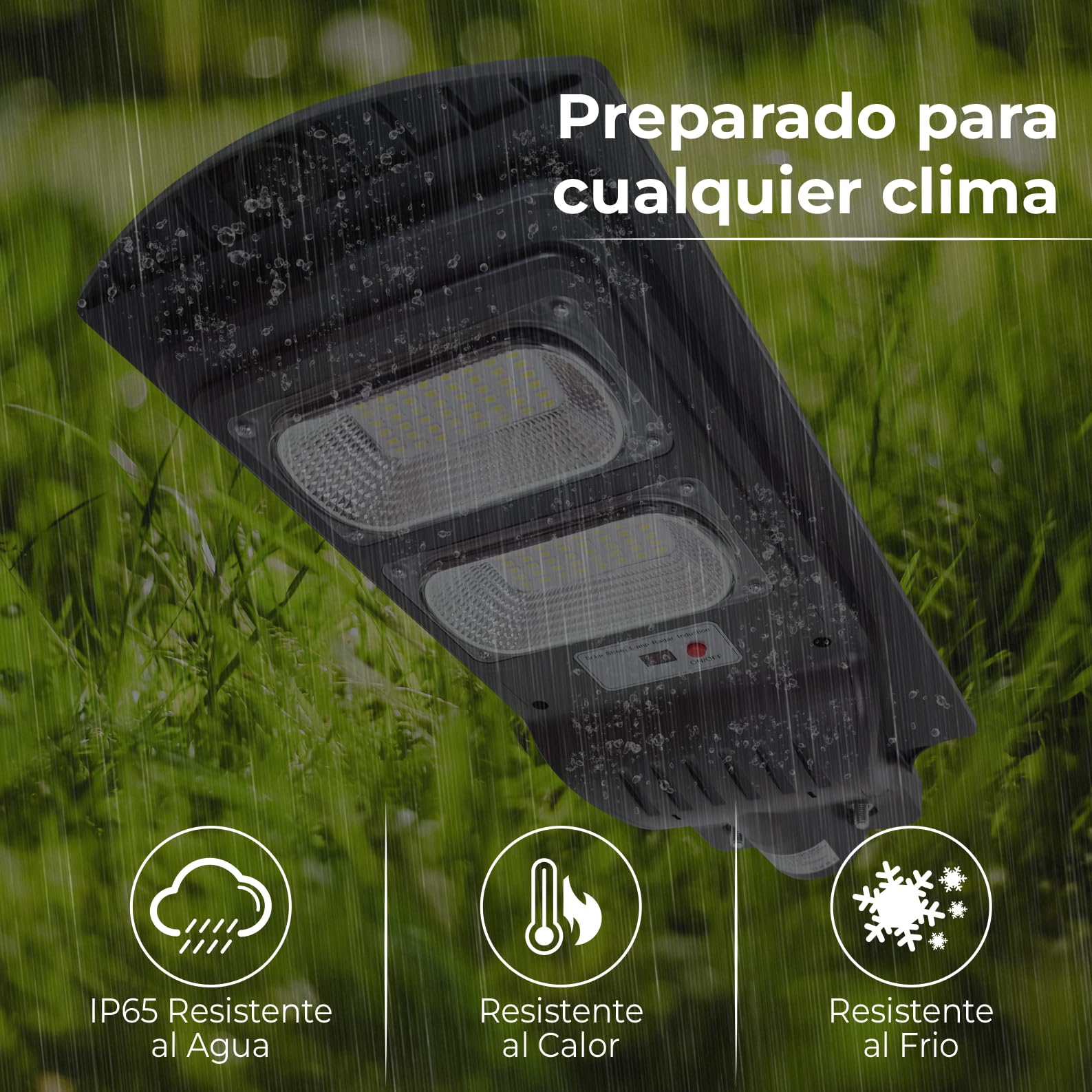 LED ATOMANT Confezione da 2 Lampione Solare LED Esterno 100W, Bianco Freddo, IP65, con Sensore di Movimento e Telecomando, Lampioni da Giardino, Faro Esterno con Pannello Solare, Incluso il Palo