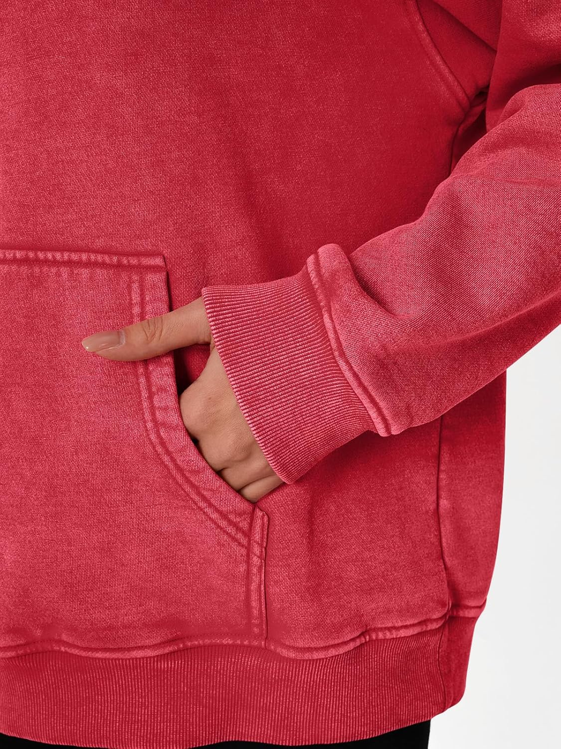 Trendy Queen Oversized Hoodies for Women Teen Girl Winter Sweatshirt Cute Acid Wash Pullover