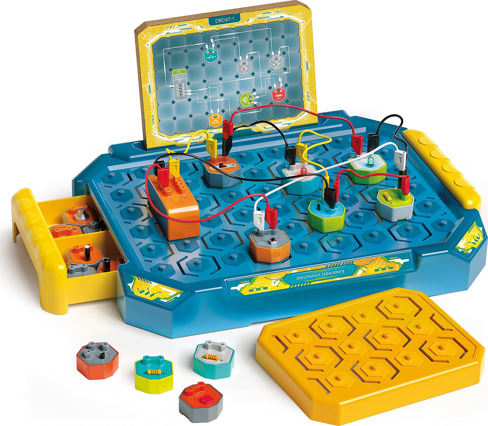 Clementoni Galileo Lab - Il mio laboratorio elettrico, emozionante scatola per esperimenti, kit elettronico con sensori ed effetti luminosi, per bambini dagli 8 anni in su, Clementoni 59292