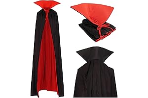 Long Vampire Cape with Stand Collar