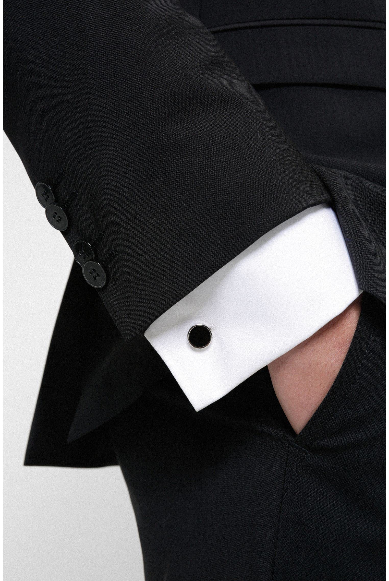 Hugo Boss Herren E-TOKEEP Manschettenknöpfe, Black1, ONESI